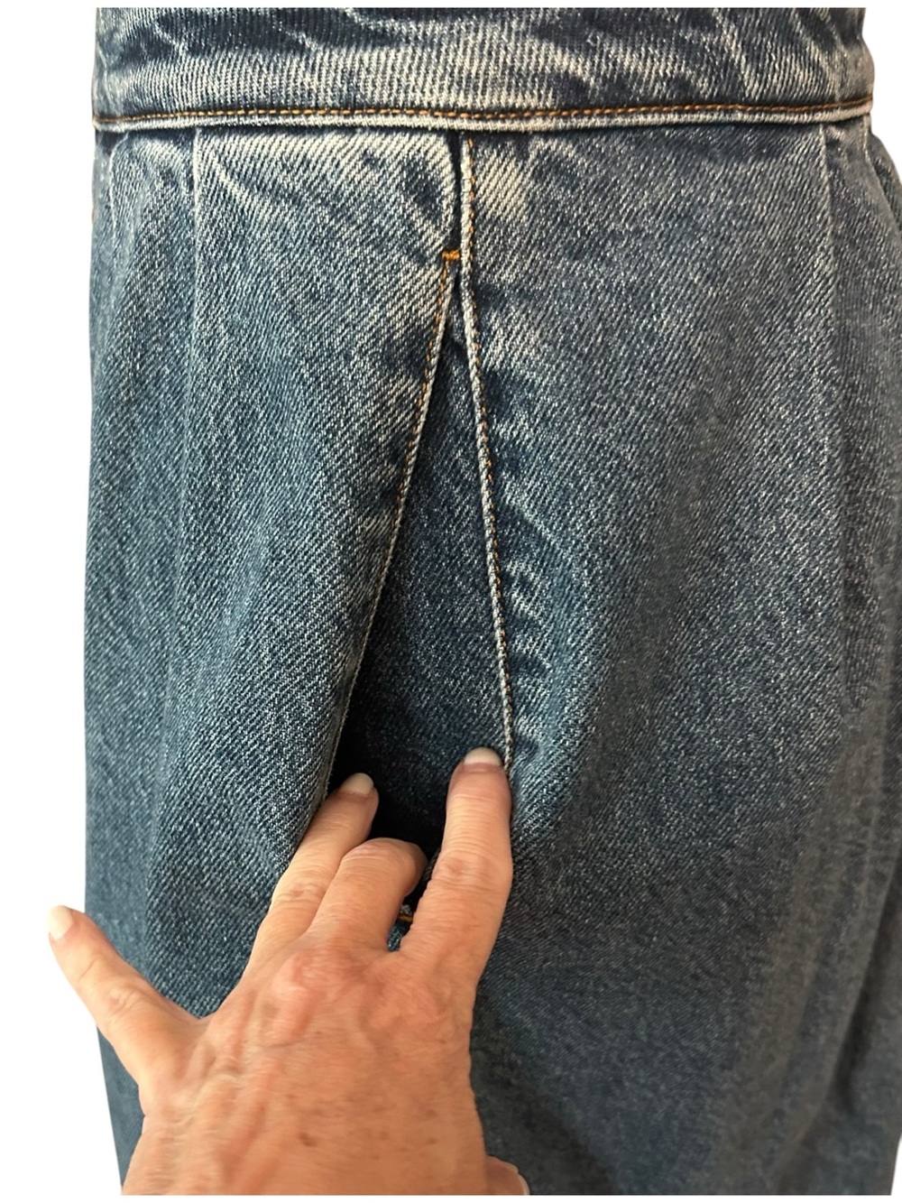MSGM Milano Raw denim skirt with front metal button fastening SZ IT 38 US 4 - Picture 4 of 10